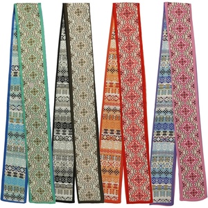 image:imageTrendy Apparel Shop Soft Silky Rectangle Skinny Scarf for Multi Styling 47x3Brown Green Pink Red 4pk