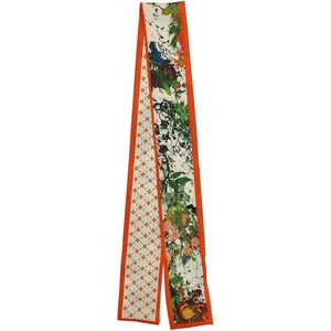 image:imageTrendy Apparel Shop Soft Silky Rectangle Skinny Scarf for Multi Styling 47x3Orange 1 1pk