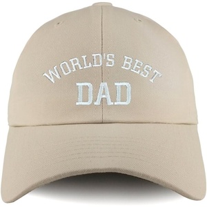 image:imageTrendy Apparel Shop Worlds Best Dad Embroidered Low Profile Soft Cotton Dad Hat CapBeige