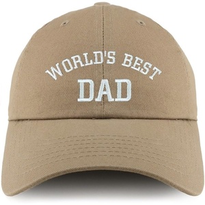 image:imageTrendy Apparel Shop Worlds Best Dad Embroidered Low Profile Soft Cotton Dad Hat CapKhaki