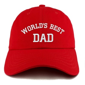 image:imageTrendy Apparel Shop Worlds Best Dad Embroidered Low Profile Soft Cotton Dad Hat CapRed 2