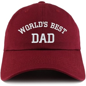 image:imageTrendy Apparel Shop Worlds Best Dad Embroidered Low Profile Soft Cotton Dad Hat CapWine
