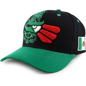 image:imageTrendy Apparel Shop XXL Hecho En Mexico Eagle 3D Embroidered Structured Baseball CapBlack Kelly Green