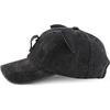 image:imageTrendy Apparel Shop Washed Cotton Cat Ear Baseball Cap with Sunglasses HolderBlack 1
