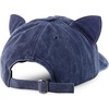 image:imageTrendy Apparel Shop Washed Cotton Cat Ear Baseball Cap with Sunglasses HolderNavy 1