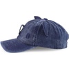 image:imageTrendy Apparel Shop Washed Cotton Cat Ear Baseball Cap with Sunglasses HolderNavy 1