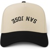 image:imageTrendy Apparel Shop San Jose Upside Down Embroidered 5 Panel Two Tone Vintage Ball CapNatural Black