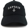 image:imageTrendy Apparel Shop Captain Anchor Embroidered Soft Crown 100 Brushed Cotton CapBlack