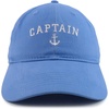 image:imageTrendy Apparel Shop Captain Anchor Embroidered Soft Crown 100 Brushed Cotton CapCarolina Blue