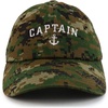 image:imageTrendy Apparel Shop Captain Anchor Embroidered Soft Crown 100 Brushed Cotton CapDigital Green Camo