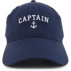 image:imageTrendy Apparel Shop Captain Anchor Embroidered Soft Crown 100 Brushed Cotton CapNavy