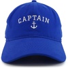 image:imageTrendy Apparel Shop Captain Anchor Embroidered Soft Crown 100 Brushed Cotton CapRoyal