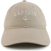 image:imageTrendy Apparel Shop Captain Anchor Embroidered Soft Crown 100 Brushed Cotton CapStone