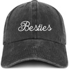 image:imageBesties Embroidered Pigment Dyed Low Profile Cotton Baseball CapBlack