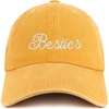 image:imageBesties Embroidered Pigment Dyed Low Profile Cotton Baseball CapMango
