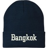 image:imageBangkok White Thread Embroidered Long Cuff BeanieNavy