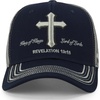 image:imageTrendy Apparel Shop 3D Christ King of Kings Embroidered Jesus Christian Ball CapNavy Charcoal 1