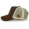 image:imageTrendy Apparel Shop Rodeo Horse Embroidered Mesh Back Baseball CapBrown Khaki 9