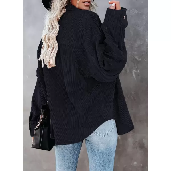 imageAstylish Women Corduroy Shirts Casual Long Sleeve Button Down Blouses TopU Deep Blue