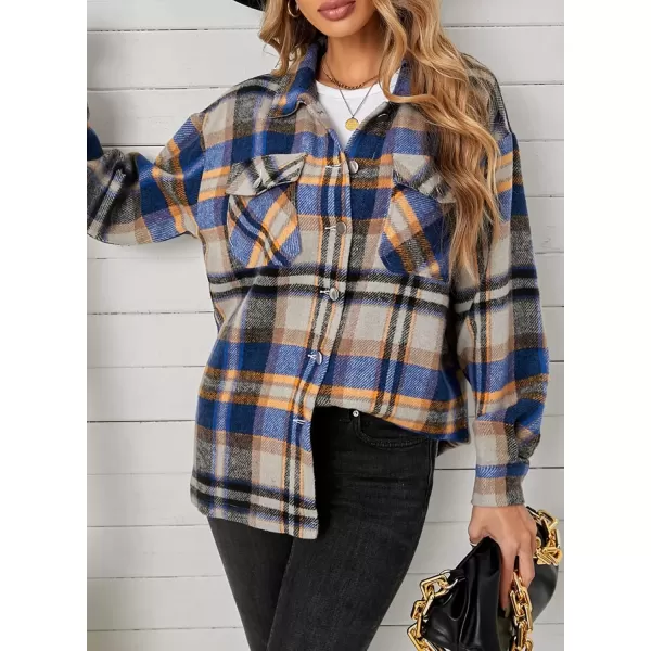 imageAstylish Women Corduroy Shirts Casual Long Sleeve Button Down Blouses TopV Cool Blue