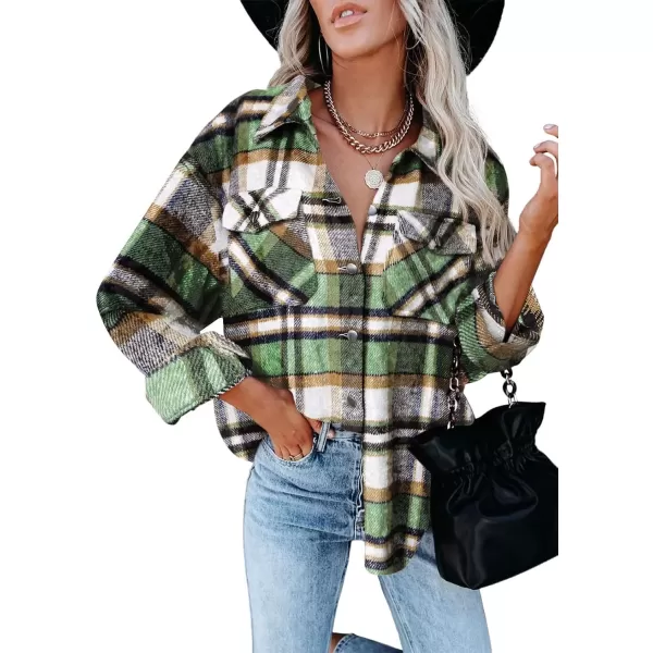imageAstylish Women Corduroy Shirts Casual Long Sleeve Button Down Blouses TopV Green