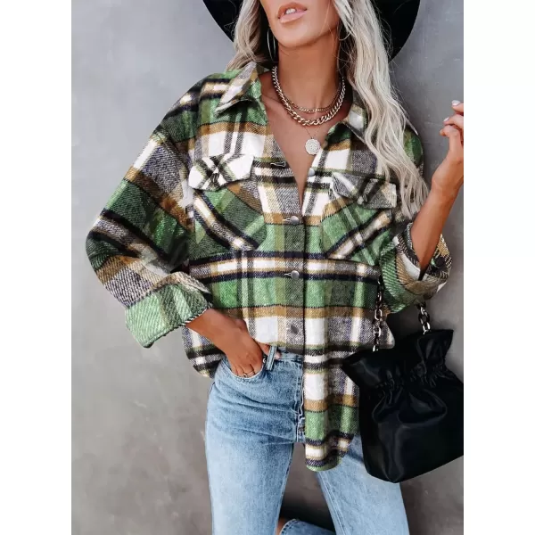 imageAstylish Women Corduroy Shirts Casual Long Sleeve Button Down Blouses TopV Green