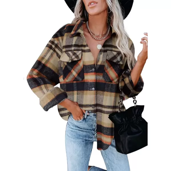 imageAstylish Women Corduroy Shirts Casual Long Sleeve Button Down Blouses TopV Khaki