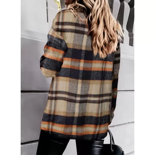 imageAstylish Women Corduroy Shirts Casual Long Sleeve Button Down Blouses TopV Orange