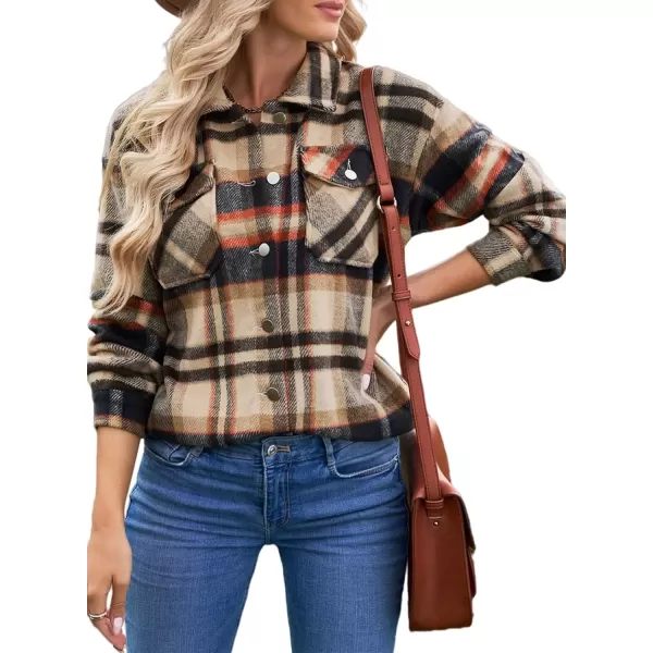 imageAstylish Women Corduroy Shirts Casual Long Sleeve Button Down Blouses TopV Orange