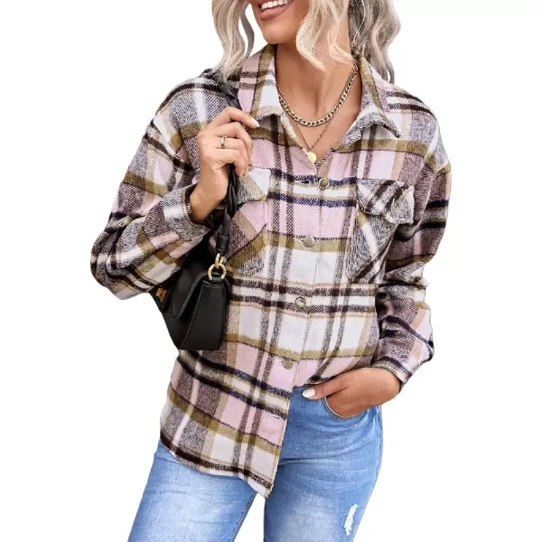 imageAstylish Women Corduroy Shirts Casual Long Sleeve Button Down Blouses TopV Pink