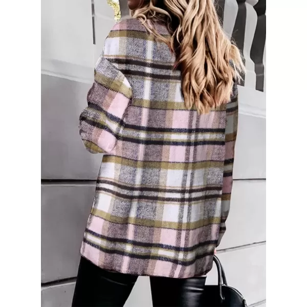imageAstylish Women Corduroy Shirts Casual Long Sleeve Button Down Blouses TopV Pink