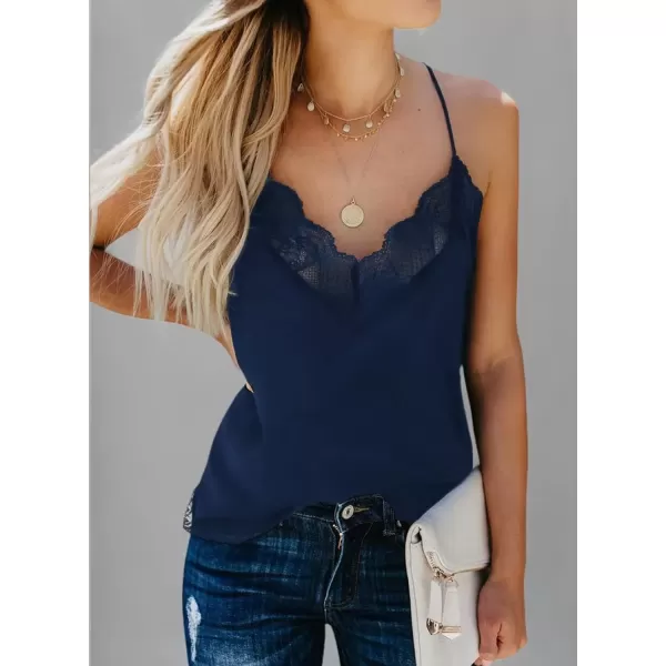 imageAstylish Women Sexy V Neck Casual Sleeveless Cami Tank TopBlue