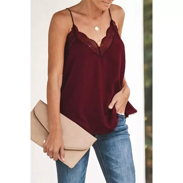 imageAstylish Women Sexy V Neck Casual Sleeveless Cami Tank TopRed