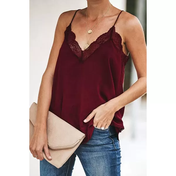 imageAstylish Women Sexy V Neck Casual Sleeveless Cami Tank TopRed