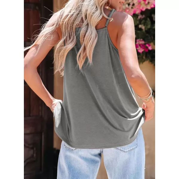 imageAstylish Women Sexy V Neck Casual Sleeveless Cami Tank TopZg Gray