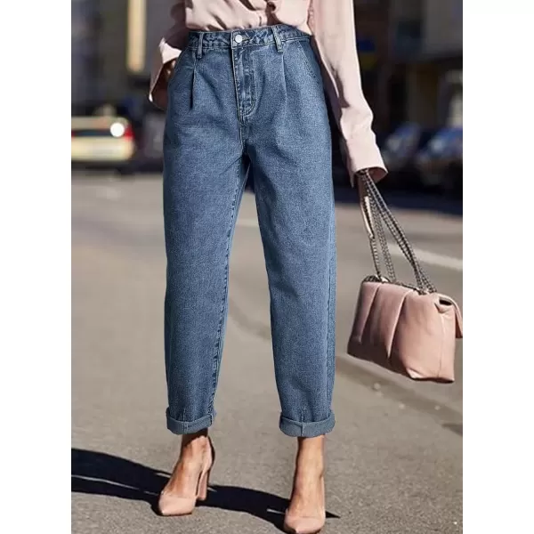 imageAstylish Womens High Waisted Baggy Jeans Boyfriend Cropped Loose Denim PantsAshleigh Blue