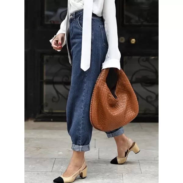 imageAstylish Womens High Waisted Baggy Jeans Boyfriend Cropped Loose Denim PantsSail Blue
