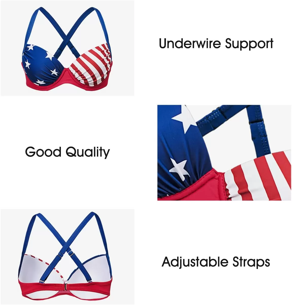 imageAstylish Women Push Up Two Piece Bikini Swimsuits Padded Swimwear Bathing SuitYzmulticolor