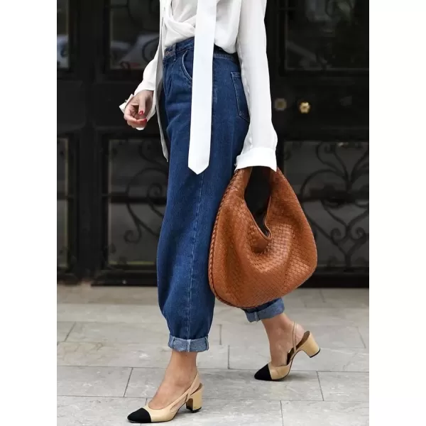imageAstylish Jeans for Women Trendy High Waisted Pull On Stretchy Mom Cropped Denim Pants Blue Size 12