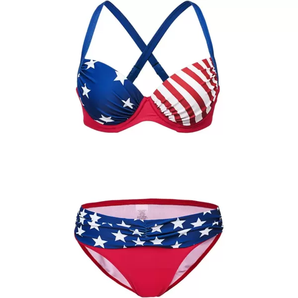 imageAstylish Women Push Up Two Piece Bikini Swimsuits Padded Swimwear Bathing SuitYzmulticolor