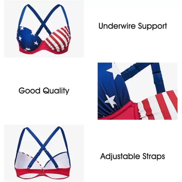 imageAstylish Women Push Up Two Piece Bikini Swimsuits Padded Swimwear Bathing SuitYzmulticolor