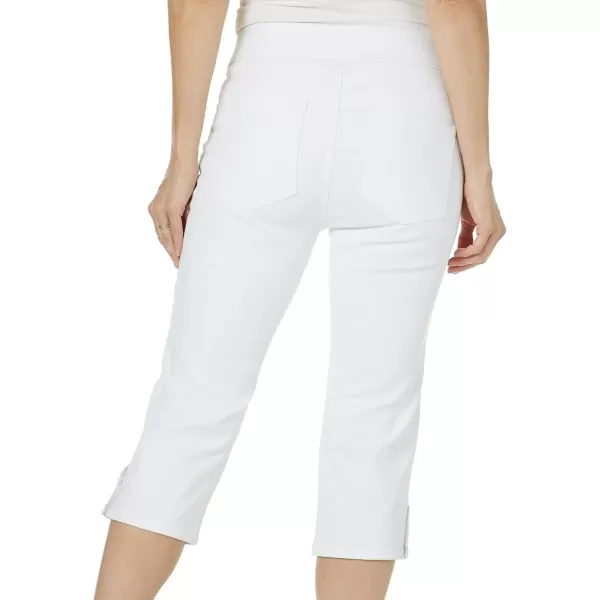 imageGloria Vanderbilt Womens Avery Pull on CapriCrystal White  Button Hem