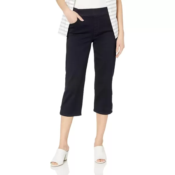 imageGloria Vanderbilt Womens Avery Pull on CapriRinse  Button Hem