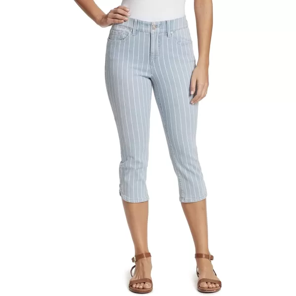 imageGloria Vanderbilt Womens Comfort Curvy Skinny Jean Capri LengthSunset Indigo Wide Stripe