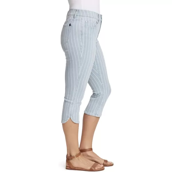 imageGloria Vanderbilt Womens Comfort Curvy Skinny Jean Capri LengthSunset Indigo Wide Stripe