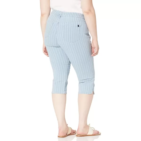 imageGloria Vanderbilt Womens Comfort Curvy Skinny Jean Capri LengthSunset Indigo Wide Stripe
