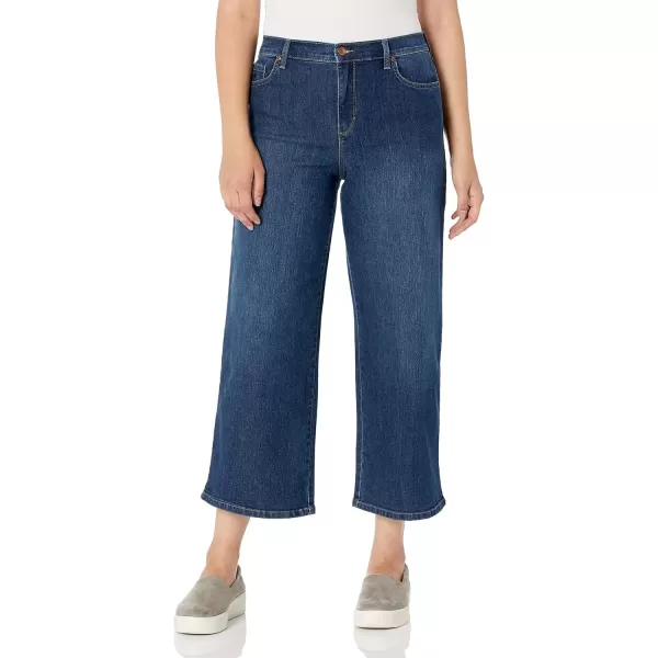 imageGloria Vanderbilt Womens Petite Amanda Wide Leg Crop Length JeanMadison