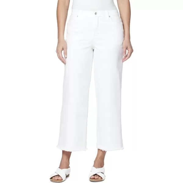 imageGloria Vanderbilt Womens Petite Amanda Wide Leg Crop Length JeanWhite