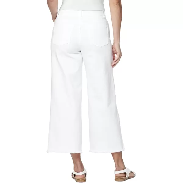 imageGloria Vanderbilt Womens Petite Amanda Wide Leg Crop Length JeanWhite