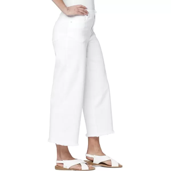 imageGloria Vanderbilt Womens Petite Amanda Wide Leg Crop Length JeanWhite
